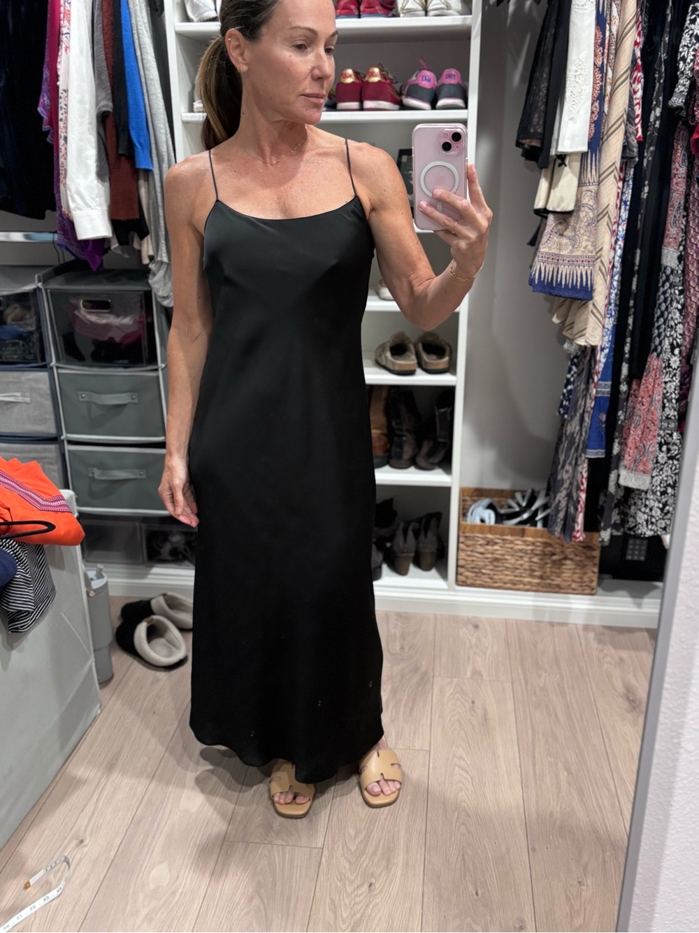 Vince black slip dress- never worn XS